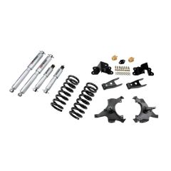 BELLTECH LOWERING KITS  1992-1998 Chevrolet Silverado/Sierra C1500 (Std Cab, ext 454 SS) 3" F/4" R drop W/ Street Performance Shocks
