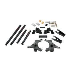 BELLTECH LOWERING KITS  1988-1998 Chevrolet Silverado/Sierra C1500 (Ext Cab) 2" F/4" R drop W/ Nitro Drop II Shocks