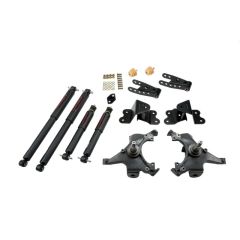 BELLTECH LOWERING KITS  1988-1991 Chevrolet Silverado/Sierra C1500 (Std Cab, ext 454 SS) 2" F/4" R drop W/ Nitro Drop II Shocks