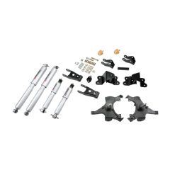 BELLTECH LOWERING KITS  1990-1994 Chevrolet Silverado/Sierra C1500 (454 SS Only) 88-98 Chevrolet Silverado/Sierra C2500 (All ext 8 Lug) 2" F/4" R drop W/ Street Performance Shocks