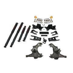 BELLTECH LOWERING KITS  1997-2000 Chevrolet Silverado/Sierra 3/4 Ton & 1 Ton ((All Cabs)/Dually) 3" F/4" R drop W/ Nitro Drop II Shocks