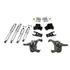 BELLTECH LOWERING KITS  1975-1991 Chevrolet Silverado C30 1 Ton (Crew Cab & Dually Only) 3" F/4" R drop W/ Street Performance Shocks