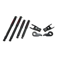 BELLTECH LOWERING KITS  1988-1998 Chevrolet Silverado/Sierra (Std/Ext Cab4WD) 95-99 Chevrolet Tahoe/Suburban/Yukon (4WD) 1" or 3" F/2" R drop W/ Nitro Drop II Shocks
