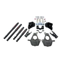 BELLTECH LOWERING KITS  2005-2006 Chevrolet Silverado/Sierra (Ext Cab, w/ Factory Front Torsion Bar) 2" F/3" R drop W/ Nitro Drop II Shocks