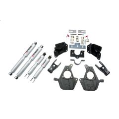 BELLTECH LOWERING KITS  2005-2006 Chevrolet Silverado/Sierra (Ext Cab, w/ Factory Front Torsion Bar) 2" F/3" R drop W/ Street Performance Shocks