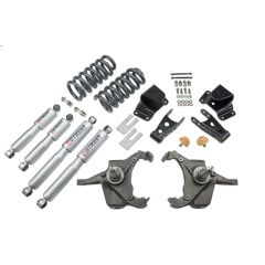 BELLTECH LOWERING KITS  1975-1991 Chevrolet Silverado C30 1 Ton (Crew Cab & Dually Only) 4" F/4" R drop W/ Street Performance Shocks