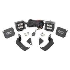 Rough Country LED Light Kit | Cage Mount | 2" Black Pair | CFMOTO UFORCE 1000