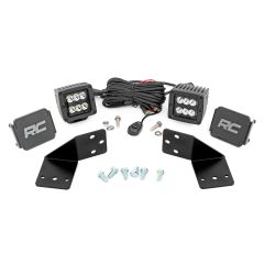 Rough Country LED Light Kit | Rear Mount | 2" Black Pair | CFMOTO UFORCE 1000