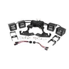Rough Country LED Light Kit | Fog Mount | Dual 2" Black Pairs | Chevy Silverado 1500/2500HD/3500HD 2WD/4WD