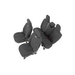 Rough Country Seat Covers | Front and Rear w/ Armrest | Jeep Wrangler Unlimited 4WD (18-26)