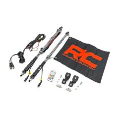 Rough Country Whip Mount | 2' Multl-Color LED Whip Pair | Can-AM Defender/Segway