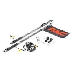 Rough Country Whip Mount | 4' Multl-Color LED Whip Pair | Can-AM Defender/Segway