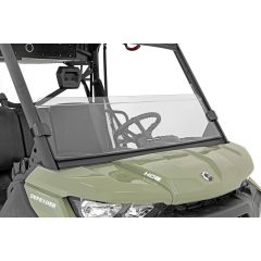 Rough Country Half Windshield | Scratch Resistant | Can-Am Defender HD 5/HD 8/HD 9/HD 10