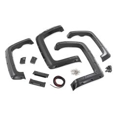 Rough Country Fender Flares | Defender | 6'7" & 8' Bed | G7J Rainforest Green | Chevy Silverado 1500 (14-18)