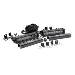 Rough Country LED Light Kit | Grille Mount | 8" Black Pair | Ford F-250 Super Duty (17-19)