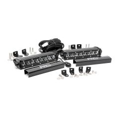 Rough Country LED Light Kit | Grille Mount | 8" Chrome Pair | Ford F-250 Super Duty (17-19)