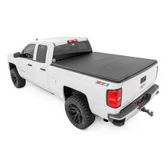 Rough Country Soft Tri-Fold Bed Cover | 6'7" Bed | Chevy/GMC 1500/2500HD/3500HD (14-19 & Classic)