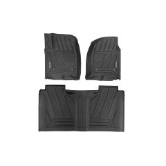 Rough Country Flex-Fit Floor Mats | FR & RR | FR Bucket | Crew | Chevy/GMC 1500/2500HD/3500HD (19-26)