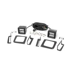 Rough Country LED Light Kit | Fog Mount | 2" Black Pair | GMC Sierra 1500 2WD/4WD (14-15)