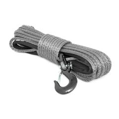 Rough Country Synthetic Rope | 3/8 Inch | 85 Ft Length | Gray