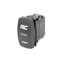 Rough Country Rocker Switch | Cab Heater | 2x1 with Logo | Blue Back Light | Polaris General XP 4 1000