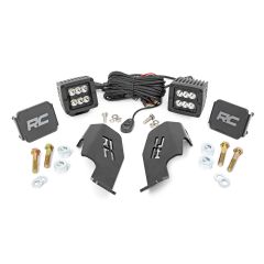 Rough Country LED Light Kit | Cage Mount | 2" Black Pair | Honda Talon 1000
