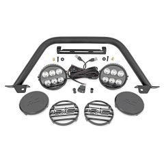 Rough Country Safari Bar | 6.5 Inch Round LED | OE Modular Steel | Ford Bronco 4WD (21-26)