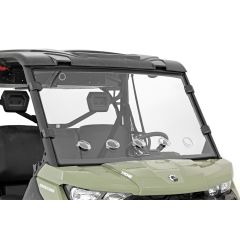 Rough Country Vented Full Windshield | Scratch Resistant | Can-Am Defender HD 5/HD 8/HD 9/HD 10