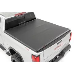 Rough Country Soft Tri-Fold Bed Cover | 6'7" Bed | Chevy/GMC Sierra 1500 (19-26)/Silverado 1500 (19-26) 