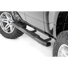 Rough Country Oval Nerf Step | Crew Cab | Black | Ram 1500 (19-26)/1500 TRX (21-24) 