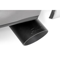 Rough Country Exhaust Tip | Black | RC Logo | 2.5-3 Inch Pipe