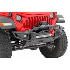Rough Country Front Winch Bumper | Tubular | Skid Plate | Jeep Gladiator JT/Wrangler JK & JL/Wrangler Unlimited