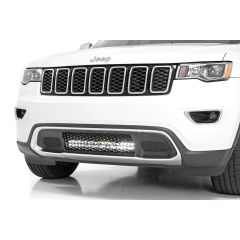 Rough Country LED Light Kit | Bumper Mount | 20" Black Dual Row | White DRL | Jeep Grand Cherokee WK2 (11-20)