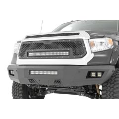 Rough Country Mesh Grille | 30" Dual Row LED | Black | Toyota Tundra 2WD/4WD (2014-2017)