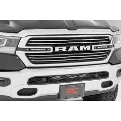 Rough Country Dual 6in LED Grille Kit | Black Slimline | Ram 1500 2WD/4WD (2019-2024)