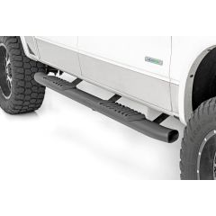 Rough Country Oval Nerf Step | Crew Cab | Black | Ford F-150 2WD/4WD (2009-2014)