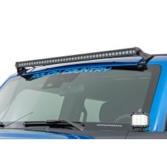 Rough Country LED Light Kit | Upper Windshield | 40" Black Single Row | Ford Bronco (21-26)
