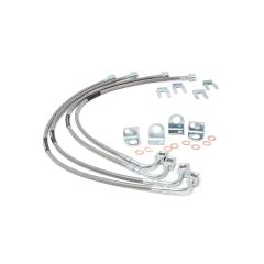 Rough Country Brake Lines | Stainless | FR & RR | 4-6 Inch Lift | Jeep Wrangler JK/Wrangler Unlimited (07-18)