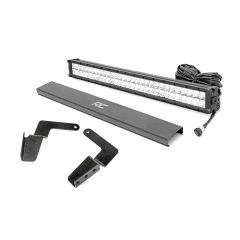 Rough Country LED Light Kit | Bumper Mount | 30" Chrome Dual Row | White DRL | Toyota FJ Cruiser (07-14)