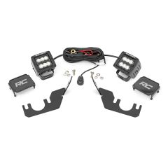 Rough Country LED Light Kit | Rear Mount | 2" Black Pair | Flood | Kawasaki Teryx 4 1000/Teryx4 800