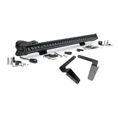 Rough Country LED Light Kit | Bumper Mount | 30" Black Single Row | Toyota Tundra (14-21)