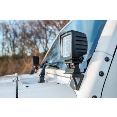 Rough Country Light Mounts | Lower Windshield | Jeep Wrangler JK/Wrangler Unlimited  (07-18)