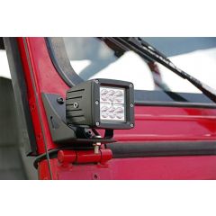 Rough Country LED Light Mount | Lower Windshield | Pod Pair | Jeep Wrangler YJ 4WD (87-95)