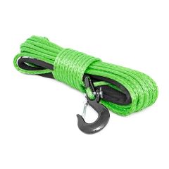 Rough Country Synthetic Rope | 3/8 Inch | 85 Ft | Lime Green