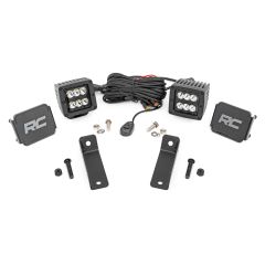 Rough Country LED Light Kit | Rear Mount | 2" Black Pair | Spot | Can-Am Maverick Sport 1000R