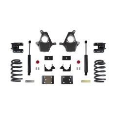 MaxTrac 2014-2018 SILVERADO/SIERRA 1500 2WD/4WD 3"/5" LOWERING KIT (SPINDLES/COILS, SINGLE CAB, CAST STEEL ARMS)