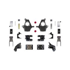 MaxTrac 2014-2016 SILVERADO/SIERRA 1500 2WD/4WD 2"/4" LOWERING KIT (MAGNERIDE MODELS) (SPINDLES, CAST STEEL ARMS)
