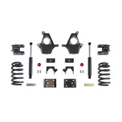 MaxTrac 2014-2018 SILVERADO/SIERRA 1500 2WD/4WD 4"/6" LOWERING KIT (SPINDLES/COILS, SINGLE CAB, CAST STEEL ARMS)