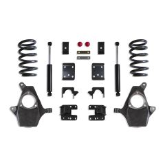 MaxTrac 2007-2013 SILVERADO/SIERRA 1500 2WD/4WD 4"/6" LOWERING KIT (COILS/SPINDLES, SINGLE CAB) (CAST STEEL ARMS)