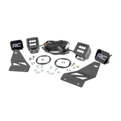 Rough Country LED Light Kit | Fog Mount | 2" Black Pair | Spot | Nissan Frontier (05-20)
